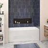 Zitta Skirt bathtub in alcove with right drain, 60" x 32", in glossy white