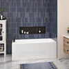Zitta Skirt bathtub in a right corner with left drain, 60" x 32", in glossy white