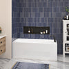Zitta Skirt bathtub in a left corner with right drain, 60" x 32", in glossy white