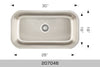 Bosco Builder Series Undermount Sink 30 x 18