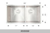 Bosco 203332 33" Stainless Steel Undermount Kitchen Sink