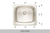 Bosco Laundry Drop-in Sink 20 x 18