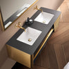Solis Brushed Gold + Dark Gray Double Sink Bathroom Vanity by Godi