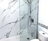 Capella 78 Screen and Return Panel for 36 in. Base with GlassShield® glass in Chrome