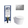 Toto AP Dual-Flush Wall-Mounted Toilet with Geberit Carrier & Seat (1.28/0.9 gpf)