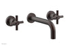 Phylrich Basic Wall Tub Set Tubular Cross Handles D1134