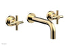 Phylrich Basic Wall Tub Set Tubular Cross Handles D1134