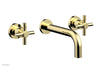 Phylrich Basic Wall Tub Set Tubular Cross Handles D1134