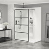 Zitta Shower screen 36", in alcove, in matte black