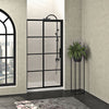 Zitta Shower door 48", in alcove, door on the right, in matte black