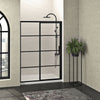 Zitta Shower door 60", in alcove, door on the right, in matte black