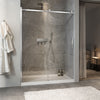 Zitta Shower door 60", in alcove, in chrome