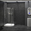Zitta Shower door 36" x 36", in a corner round, in chrome