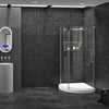 Zitta Shower door 36" x 36", in a corner round, in chrome