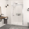 Zitta Shower door 48", in alcove, in chrome