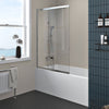 Zitta Bathtub screen 40", in alcove, in chrome
