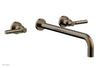 BASIC Wall Lavatory Set 14" Spout - Lever Handles DWL130-14