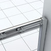 Zitta Shower door 32", in alcove square, in chrome