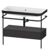 Duravit Happy D.2 c-bonded set with metal console and drawer