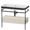 Duravit Happy D.2 c-bonded set with metal console and drawer