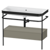 Duravit Happy D.2 c-bonded set with metal console and drawer