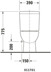 Duravit D-Code Two-piece toilet