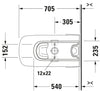 Duravit DuraStyle Two piece toilet for shower toilet seat