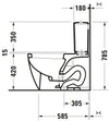 Duravit ME by Starck Two-piece toilet Bowl Only