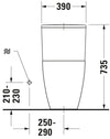Duravit ME by Starck One-piece toilet without seat #217301