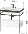 Duravit Happy D.2 c-bonded set with metal console and drawer
