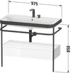 Duravit Happy D.2 c-bonded set with metal console and drawer