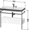Duravit Happy D.2 c-bonded set with metal console and drawer