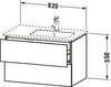Duravit L-Cube Vanity unit wall-mounted
