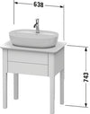 Duravit Luv Console vanity unit floorstanding