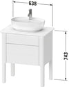 Duravit Luv Console vanity unit floorstanding