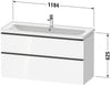 Duravit D-Neo Vanity unit wall-mounted