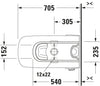 Duravit DuraStyle Two-piece toilet bowl only