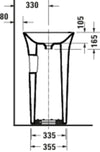 Duravit White Tulip Freestanding washbasin