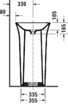 Duravit White Tulip Freestanding washbasin