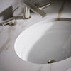 Kohler 20-3/4" oval undermount bathroom sink, no overflow
