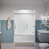 Kohler Frameless sliding bath door, 63-9/16" H x 54-5/8 - 59-5/8" W, with 5/16" thick Frosted glass