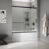 Kohler Sliding bath door, 56-3/4" H x 56-1/4 - 59-5/8" W, with 1/4" thick Frosted glass