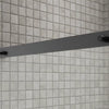 Kohler Sliding bath door, 56-3/4" H x 56-1/4 - 59-5/8" W, with 1/4" thick Frosted glass with rectangular grille pattern