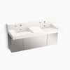 Kohler 60" wall-mount basin lavatory system with backsplash