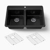 Kohler Riverby® 33" top-mount double-bowl kitchen sink