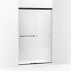 Kohler Sliding shower door, 76" H x 44-5/8 - 47-5/8" W, with 5/16" thick Crystal Clear glass