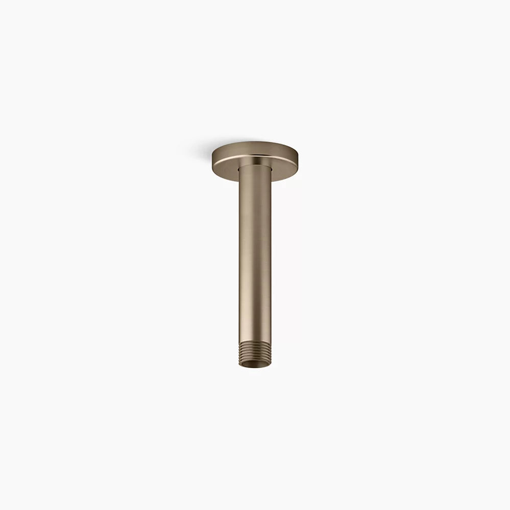 Kohler 6" ceiling-mount single-function rainhead arm and flange