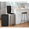 Kohler 13-gallon stainless steel slim step trash can with bifold lid
