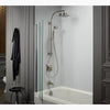 Kohler Bath screen, 56-15/16" x 32" W with 1/4" thick Crystal Clear glass and square corner