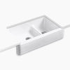 Kohler Smart Divide® 35-11/16" undermount double-bowl farmhouse kitchen sink
